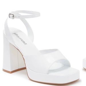 Jeffrey Campbell Lifts Platform Sandal - Size 6 - Ice Crinkle Patent